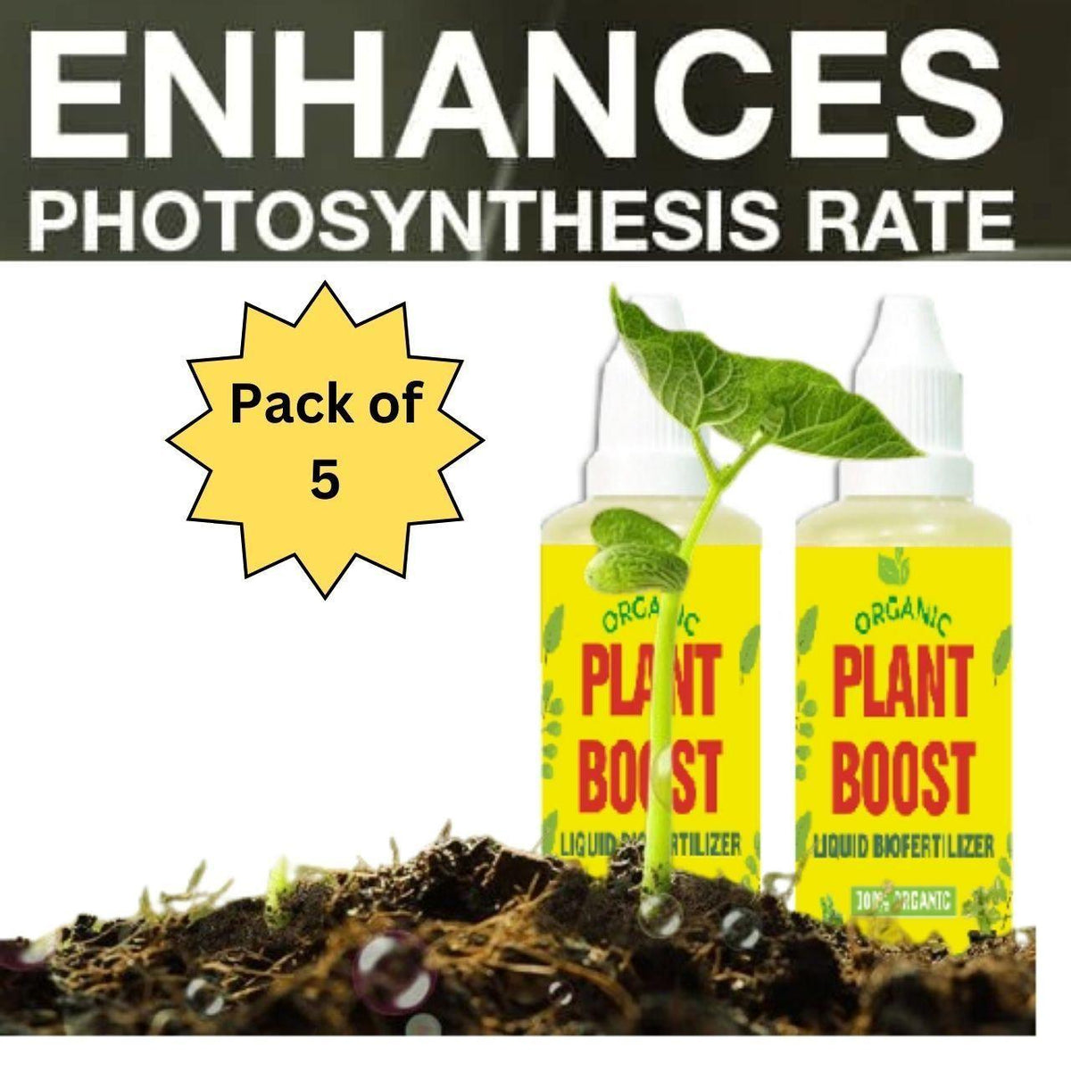 Plant Boost Liquid Biofertilizer for All Crops,Organic (Pack of 2)