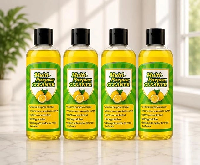Multi-Purpose Cleaner Lemon Fresh | Removes Tough Stains | Safe on Multiple Surfaces- Pack of 4